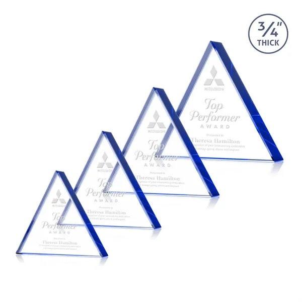 Item #AWARD DSS251-L Adler Triangle Award - Blue