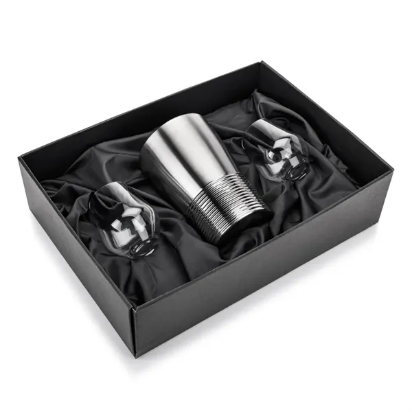 The Genoa Wine Cooler & Wine Glass Set brings a sleek,... from ASI 84592 St Regis Group