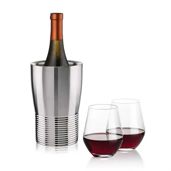 The Genoa Wine Cooler & Wine Glass Set brings a sleek,... from ASI 84592 St Regis Group