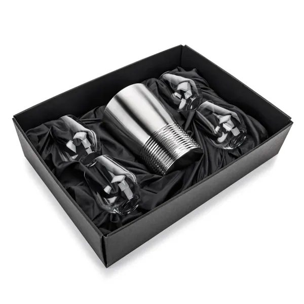 The Genoa Wine Cooler & Wine Glass Set brings a sleek,... from ASI 84592 St Regis Group