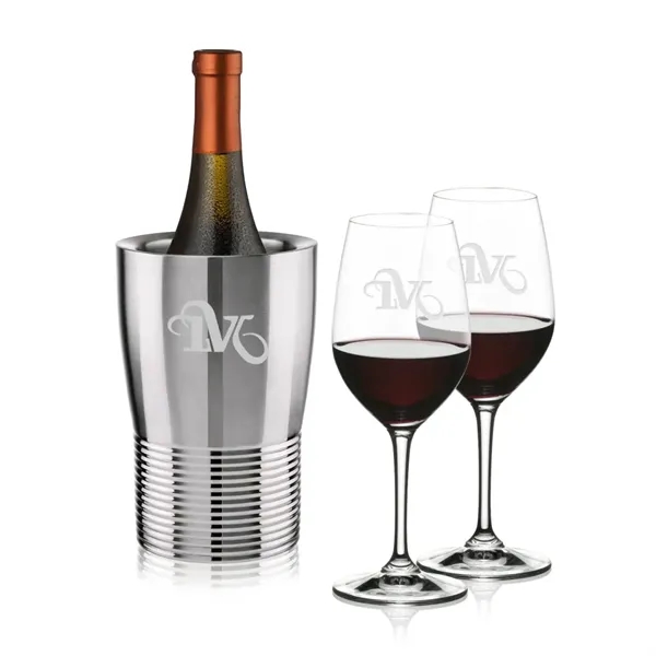 The Genoa Wine Cooler & Wine Glass Set brings a sleek,... from ASI 84592 St Regis Group