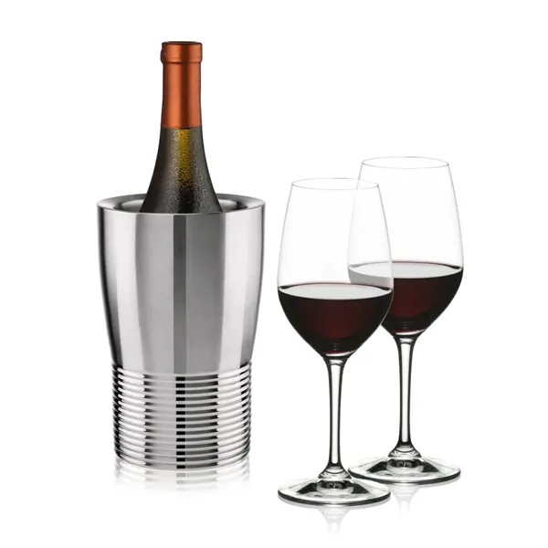 The Genoa Wine Cooler & Wine Glass Set brings a sleek,... from ASI 84592 St Regis Group
