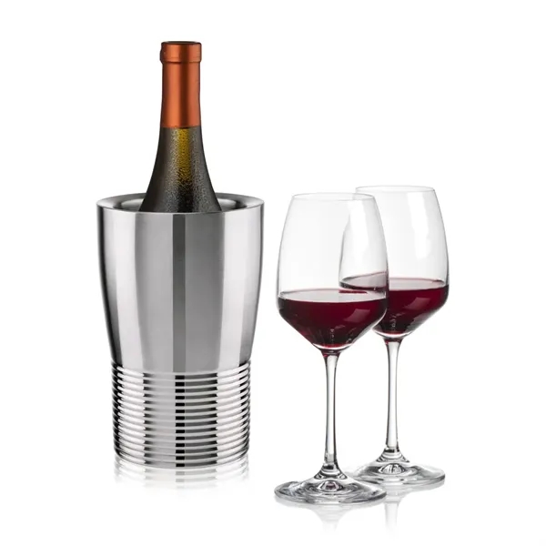 The Genoa Wine Cooler & Wine Glass Set brings a sleek,... from ASI 84592 St Regis Group