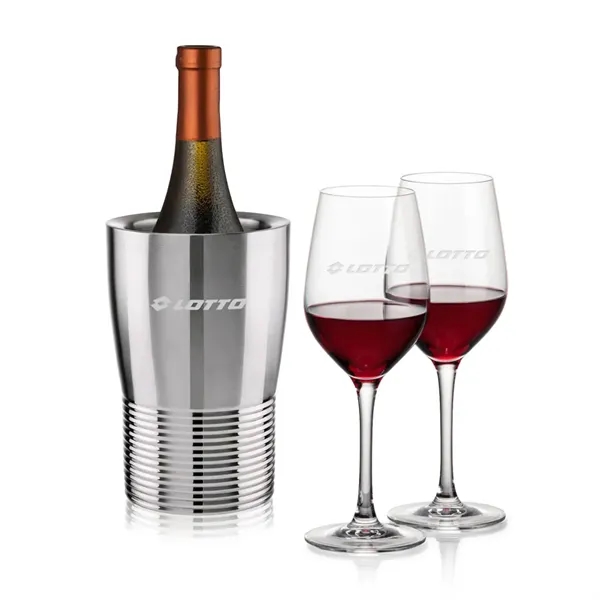 The Genoa Wine Cooler & Wine Glass Set brings a sleek,... from ASI 84592 St Regis Group