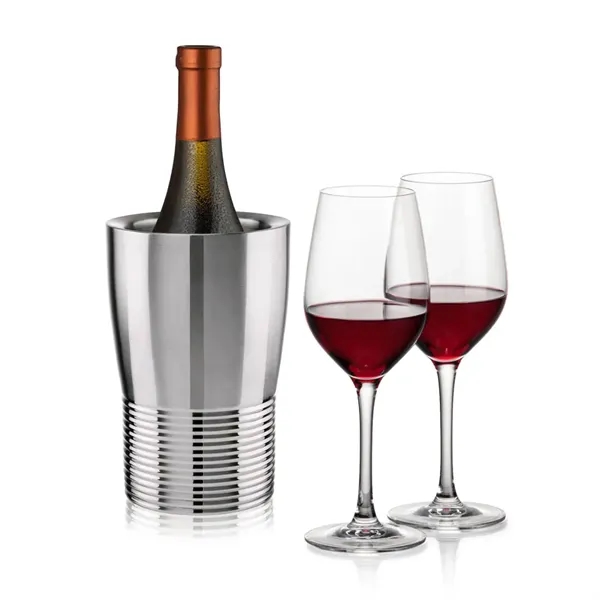 The Genoa Wine Cooler & Wine Glass Set brings a sleek,... from ASI 84592 St Regis Group