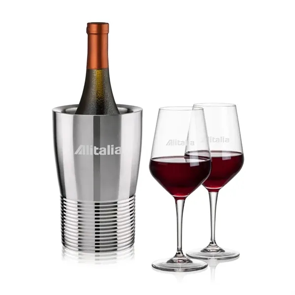 The Genoa Wine Cooler & Wine Glass Set brings a sleek,... from ASI 84592 St Regis Group