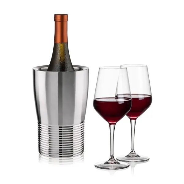 The Genoa Wine Cooler & Wine Glass Set brings a sleek,... from ASI 84592 St Regis Group