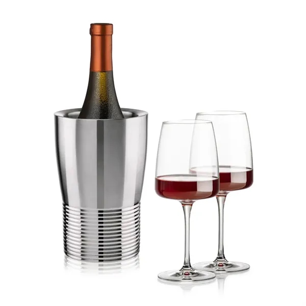 The Genoa Wine Cooler & Wine Glass Set brings a sleek,... from ASI 84592 St Regis Group