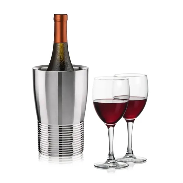The Genoa Wine Cooler & Wine Glass Set brings a sleek,... from ASI 84592 St Regis Group