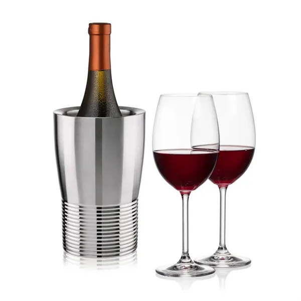 The Genoa Wine Cooler & Wine Glass Set brings a sleek,... from ASI 84592 St Regis Group
