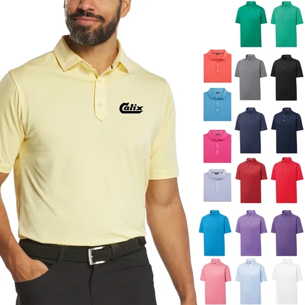 Polo with 4-way stretch, moisture-wicking performance, and UV protection.... from ASI 57653 Gold Bond