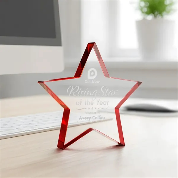 The Esna Star Award is a freestanding, 3/4" thick Starfire crystal... from ASI 84592 St Regis Group / St Regis