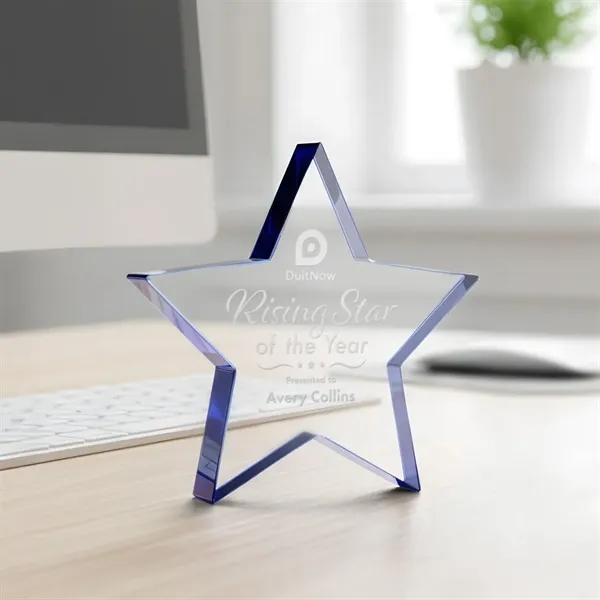 The Esna Star Award is a freestanding, 3/4" thick Starfire crystal... from ASI 84592 St Regis Group / St Regis