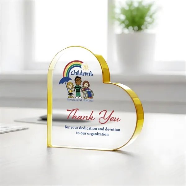 Davina Heart VividPrint™ Award - Gold... from ASI 84592 St Regis Group / St Regis