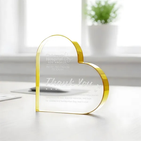 The Davina Heart Award is a freestanding, Starfire crystal award featuring... from ASI 84592 St Regis Group / St Regis