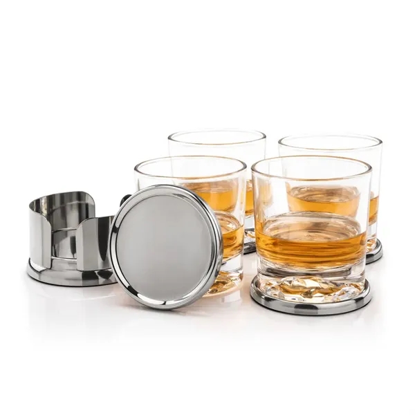 The Baldoni Coasters & On-the-Rocks Set combines modern elegance with everyday... from ASI 84592 St Regis Group