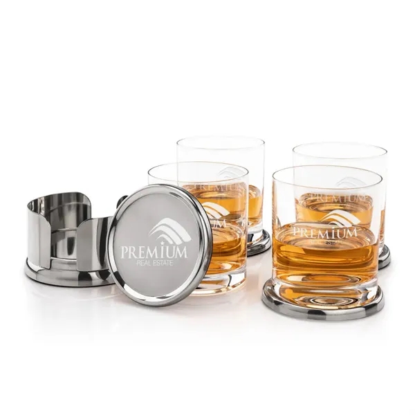 The Baldoni Coasters & On-the-Rocks Set combines modern elegance with everyday... from ASI 84592 St Regis Group