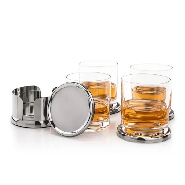 The Baldoni Coasters & On-the-Rocks Set combines modern elegance with everyday... from ASI 84592 St Regis Group