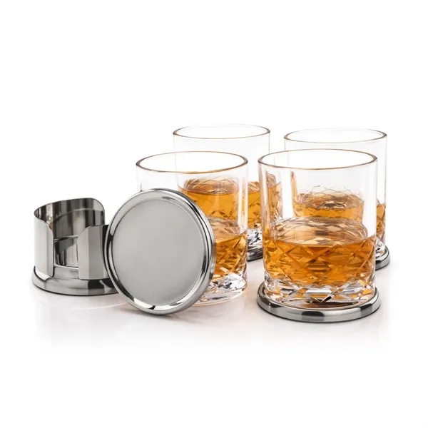 The Baldoni Coasters & On-the-Rocks Set combines modern elegance with everyday... from ASI 84592 St Regis Group