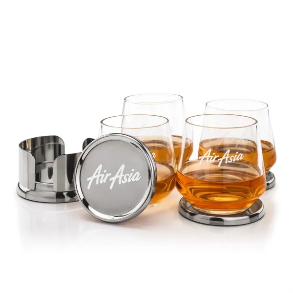 The Baldoni Coasters & On-the-Rocks Set combines modern elegance with everyday... from ASI 84592 St Regis Group