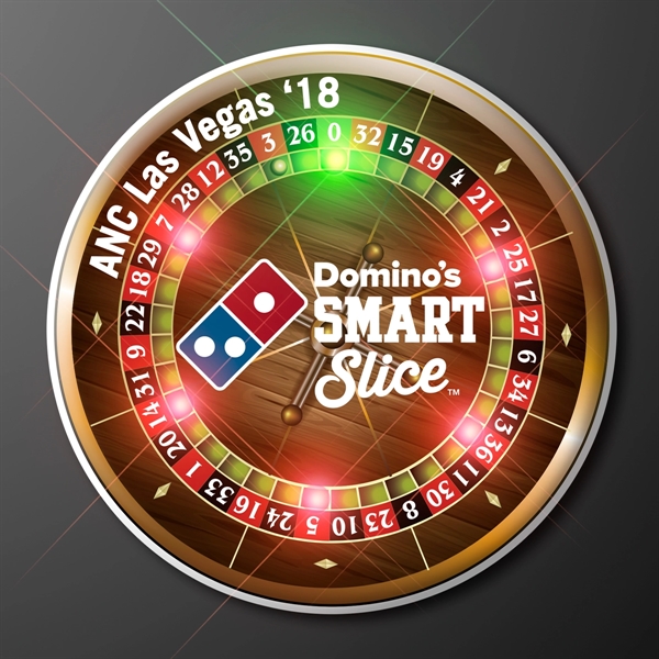 Custom flashing body light pin.... from ASI 34194 ALightPromos / Alight Promotional Products