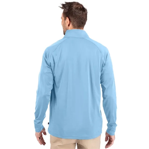 Men's sweatshirt with a quarter-zip, brushed back fleece, raglan sleeves, zipper,... from ASI 47965 Cutter & Buck