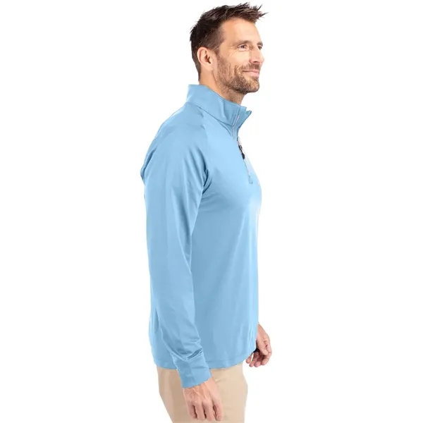 Men's sweatshirt with a quarter-zip, brushed back fleece, raglan sleeves, zipper,... from ASI 47965 Cutter & Buck