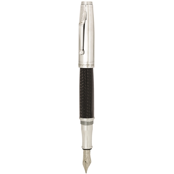 Exquisite chrome carbon fiber fountain pen.... from ASI 98760 Yafa Line, Inc. / MonteVerde®