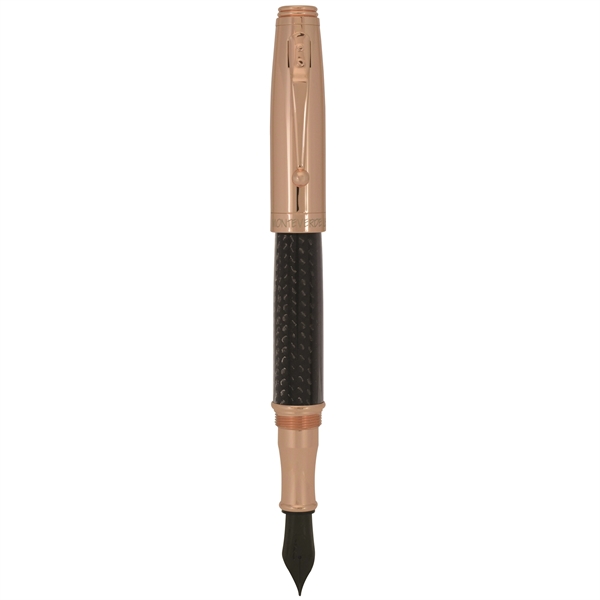 Exquisite rose gold carbon fiber fountain pen.... from ASI 98760 Yafa Line, Inc. / MonteVerde®