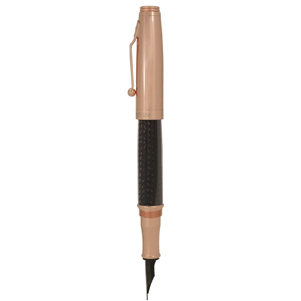 Exquisite rose gold carbon fiber fountain pen.... from ASI 98760 Yafa Line, Inc. / MonteVerde®