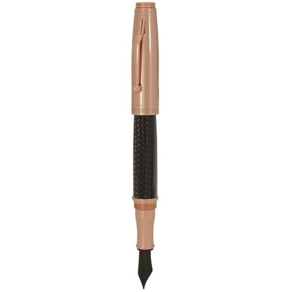 Exquisite rose gold carbon fiber fountain pen.... from ASI 98760 Yafa Line, Inc. / MonteVerde®
