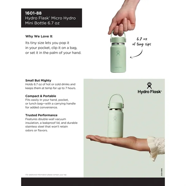 Hydro Flask® Micro Hydro Bottle 200ml... from ASI 66887 PCNA / Leeds