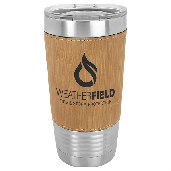 20 oz. stainless steel tumbler with double-wall vacuum insulation, clear lid... from ASI 74601 Calico