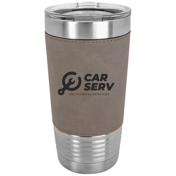 20 oz. stainless steel tumbler with double-wall vacuum insulation, clear lid... from ASI 74601 Calico