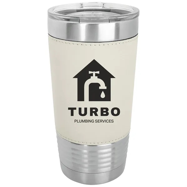 20 oz. stainless steel tumbler with double-wall vacuum insulation, clear lid... from ASI 74601 Calico