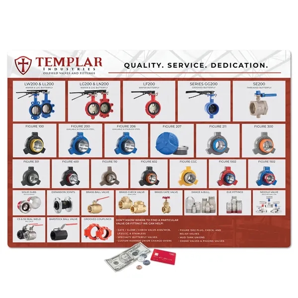 19.5"x28"x1/4" - Heavy Duty Fabric Counter Mat - Made in the... from ASI 49716 Digispec & CounterPoint / COUNTERPOINT®