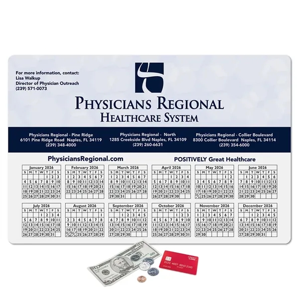 12" x 18" x 1/4" - Heavy Duty Fabric Calendar Counter... from ASI 49716 Digispec & CounterPoint / COUNTERPOINT®