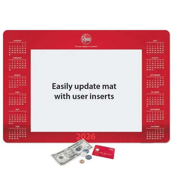 12"x18"x1/16" - DuraTec® Window Calendar Counter Mat- Made in the USA... from ASI 49716 Digispec & CounterPoint / COUNTERPOINT®