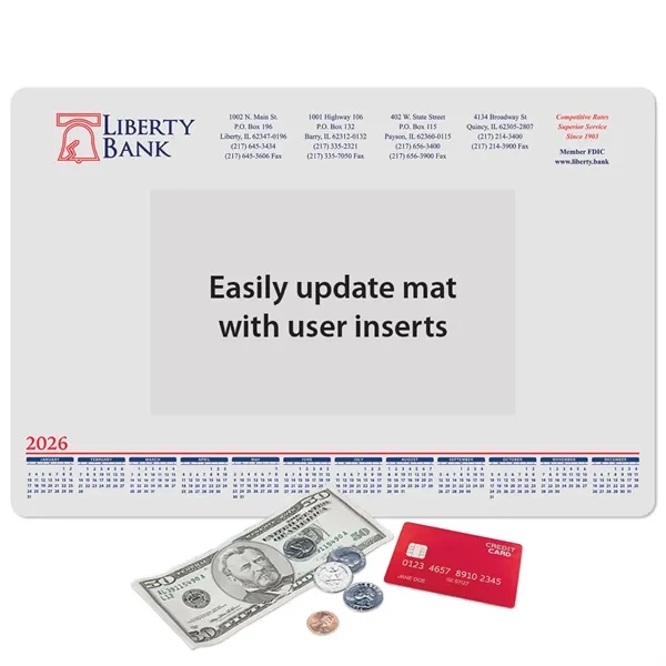 10"x15"x1/8" - DuraTec® Window Calendar Counter Mat- Made in the USA... from ASI 49716 Digispec & CounterPoint / COUNTERPOINT®
