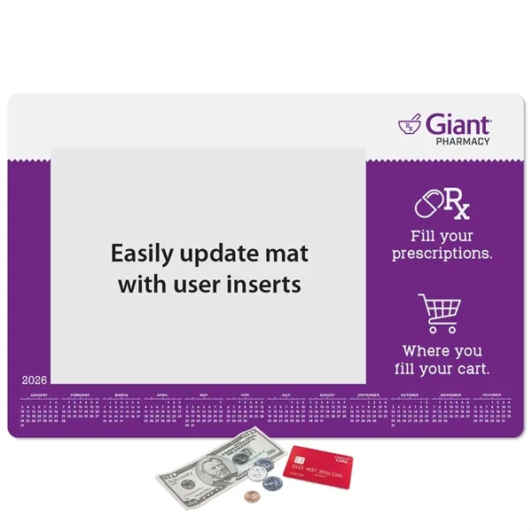 12"x18"x.015" - Ultra Thin Window Calendar Counter Mat- Made in the... from ASI 49716 Digispec & CounterPoint / COUNTERPOINT®