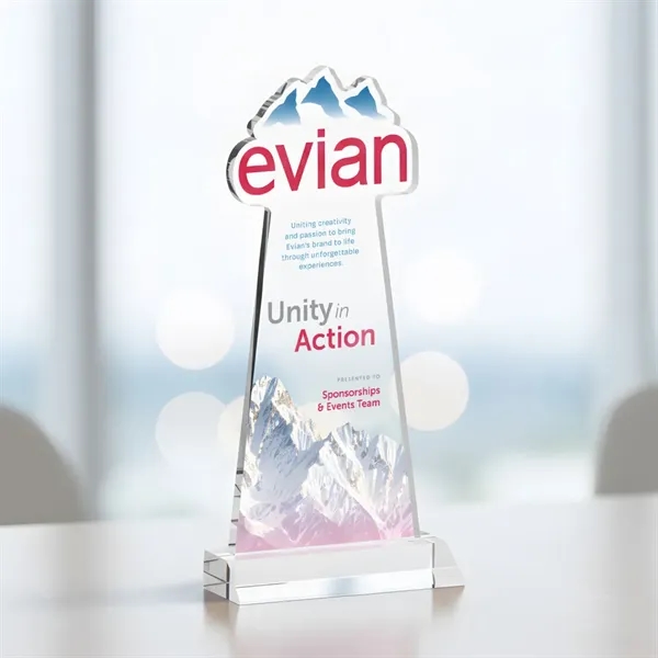 Custom VividPrint™ Award on Mitered Base - Clear (via Air)... from ASI 84592 St Regis Group / St Regis