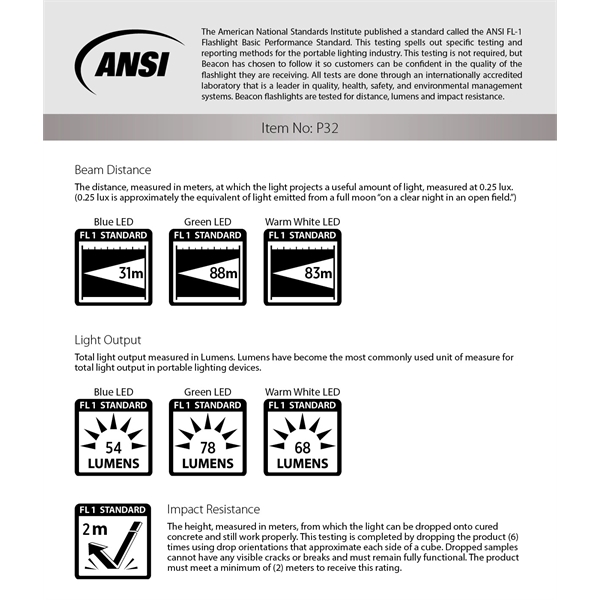 Pick the perfect light for your life.... from ASI 61966 HPG / Beacon Promotions