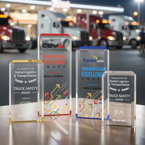 The freestanding acrylic Powell Award is a striking tribute to recognize... from ASI 84592 St Regis Group / St Regis