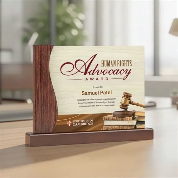 The Hartwell VividPrint™ Award is a refined combination of rich rosewood... from ASI 84592 St Regis Group / St Regis