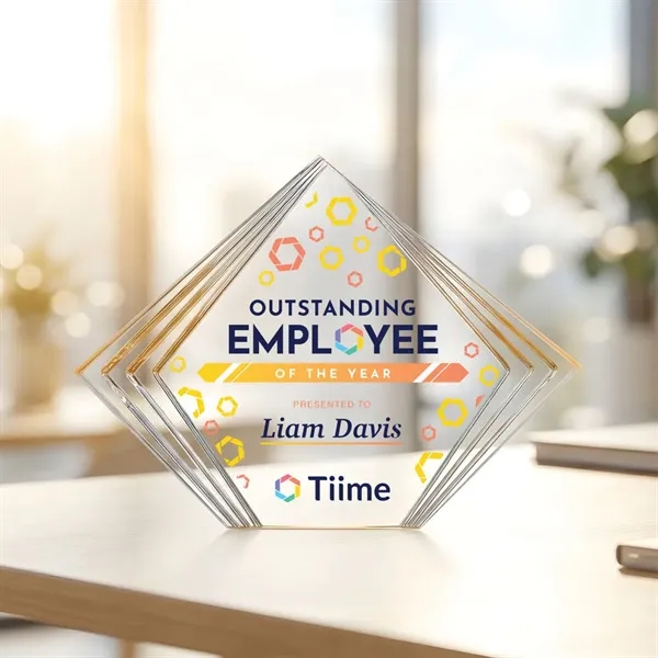 The Crawford VividPrint™ Award is a sleek freestanding acrylic recognition piece... from ASI 84592 St Regis Group / St Regis