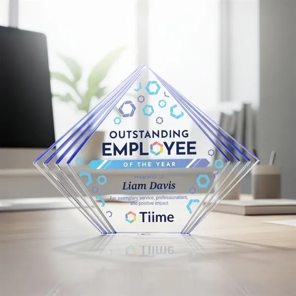 The Crawford VividPrint™ Award is a sleek freestanding acrylic recognition piece... from ASI 84592 St Regis Group / St Regis