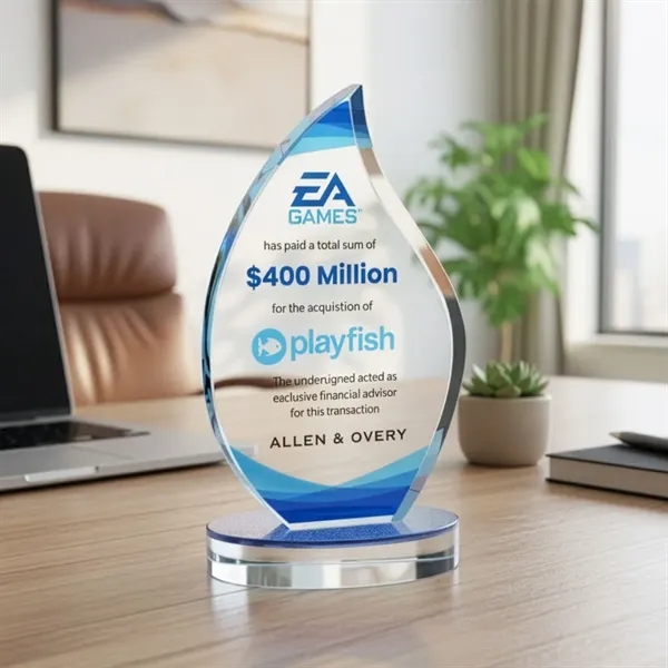 The Headley VividPrint™ Award features flame-shaped Starfire Crystal and is mounted... from ASI 84592 St Regis Group / St Regis