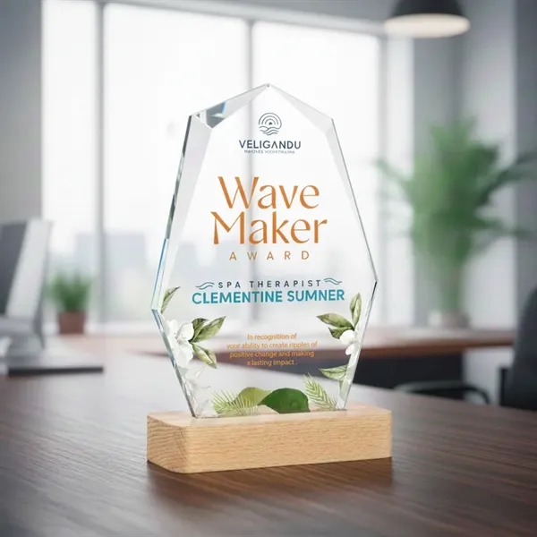 The Andale VividPrint™ Award showcases stunning starfire crystal elevated on a... from ASI 84592 St Regis Group / St Regis