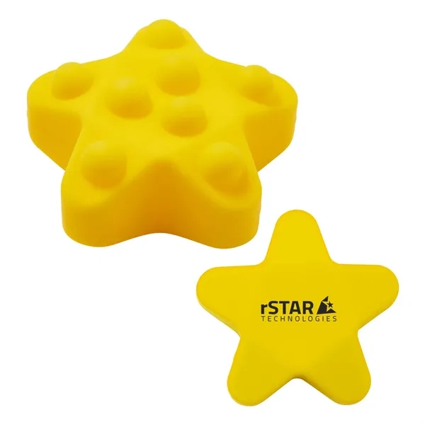 Star shaped silicone fidget ball with dimpled push-pop surface.... from ASI 63549 Jornik Manufacturing Corp