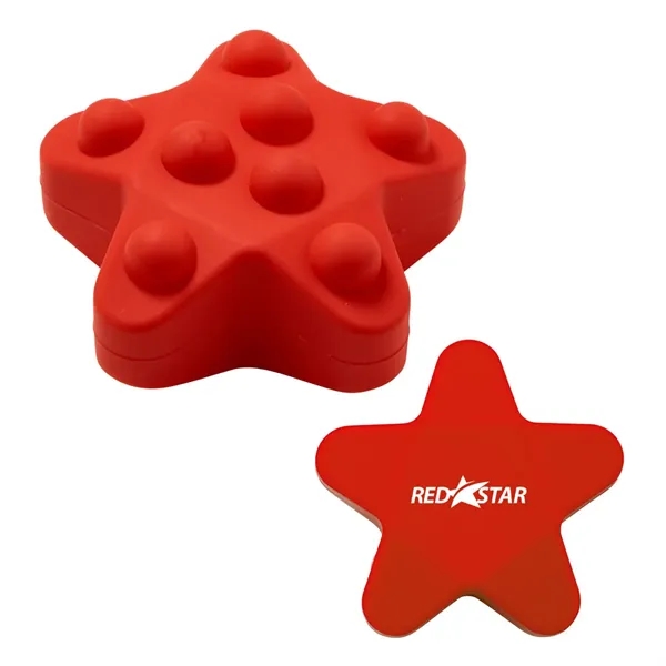 Star shaped silicone fidget ball with dimpled push-pop surface.... from ASI 63549 Jornik Manufacturing Corp
